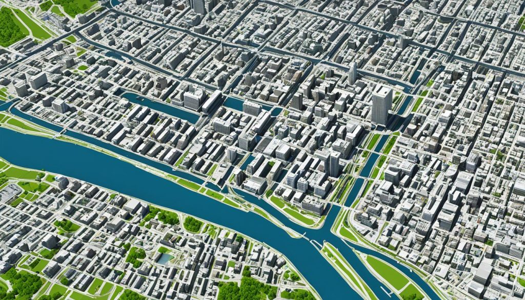 Creating city maps with advanced mapping technology