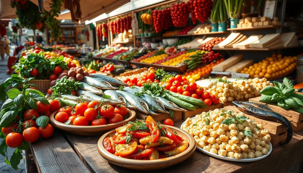 Sicilian recipes showcasing market ingredients