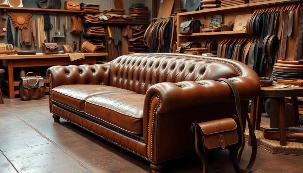 handcrafted leather furniture and fashion accessories