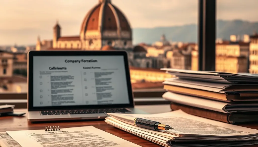 company formation Florence documentation overview