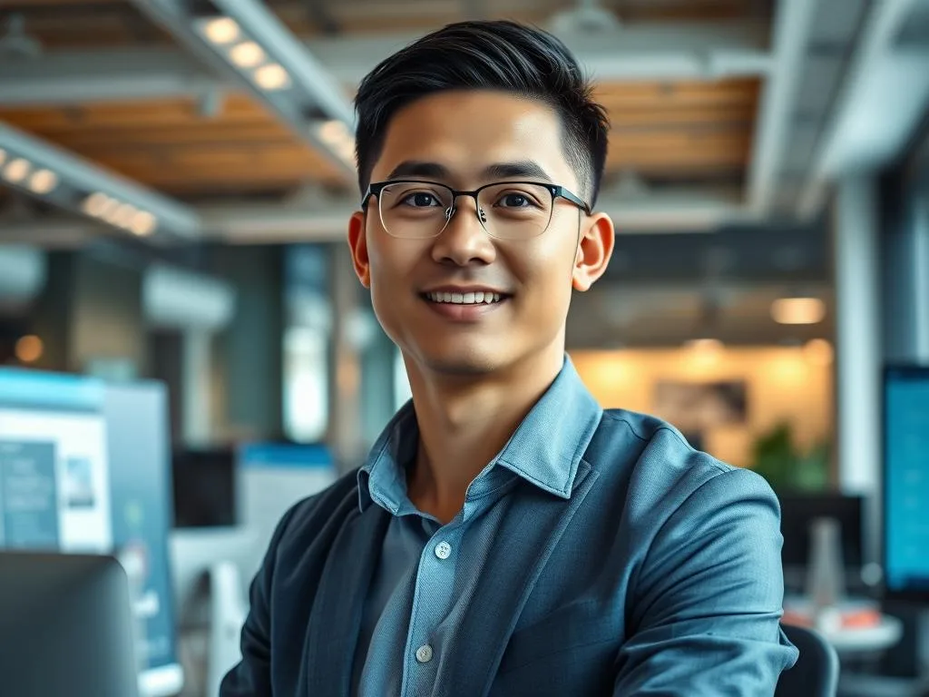 Foreign entrepreneur Michael Chen who successfully started a tech business in Italy