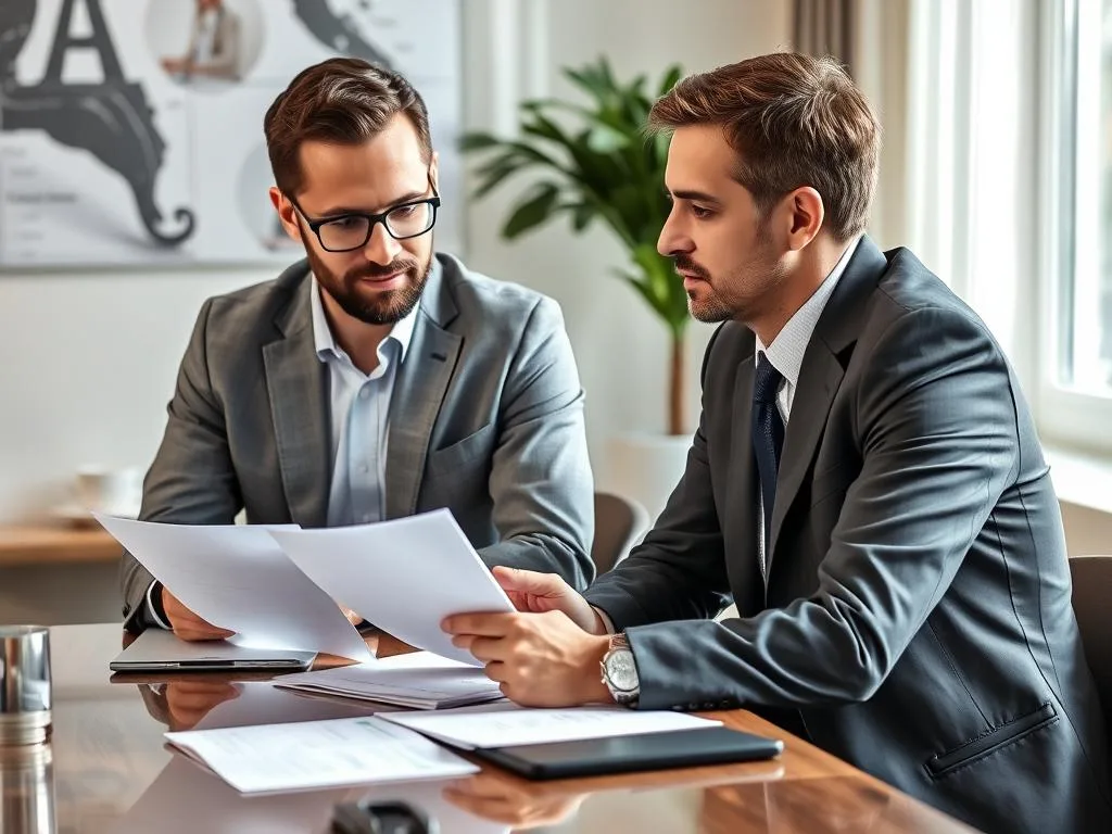 Foreign entrepreneur working with Italian translator to overcome language barriers when starting a business in Italy