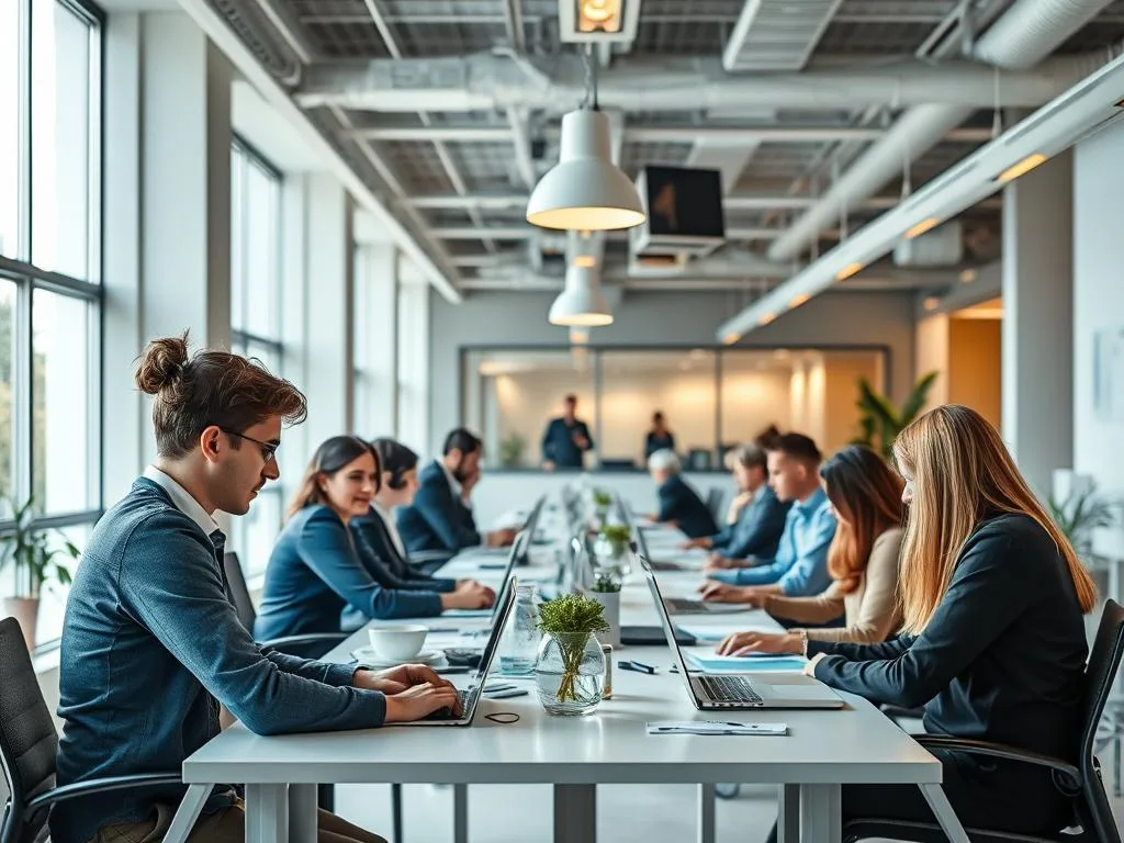 Italian workplace showing employees in an office environment when starting a business in Italy as a foreigner